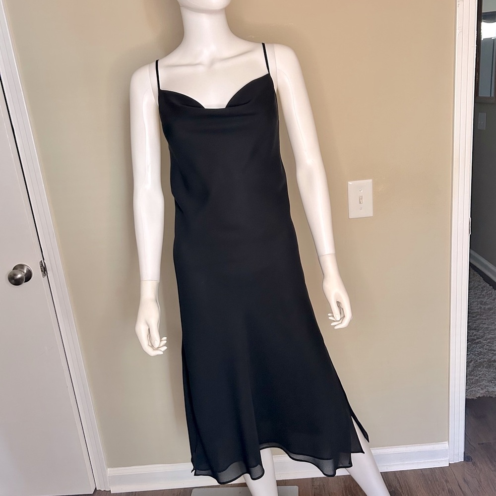 New York & Company Black Midi slip dress